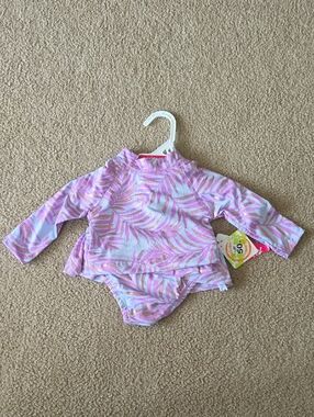 Penelope Mack Palm-Print Long-Sleeve Rash Guard Set